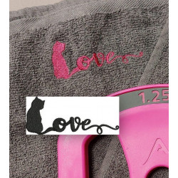Stickdatei - Katze Silhouette Love